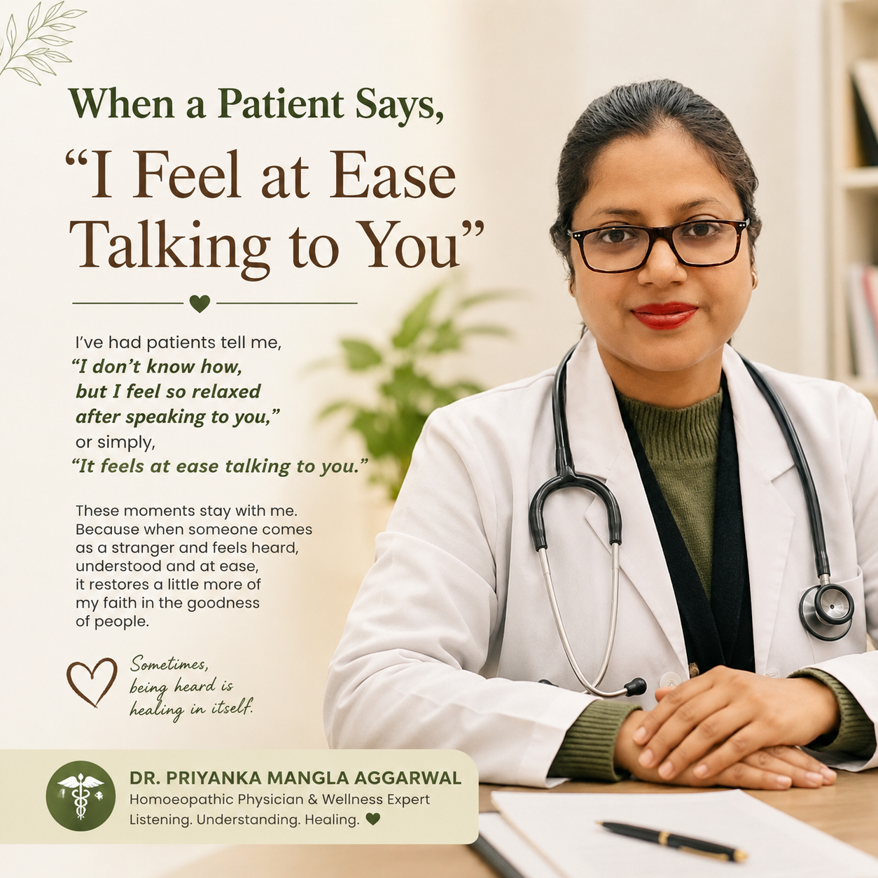 When a Patient Says, “I Feel at Ease Talking to You”